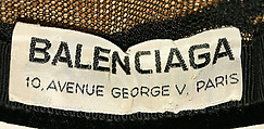 Cocktail hat, House of Balenciaga (French, founded 1937), cotton, plastic, French