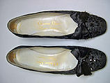 Evening pumps, House of Dior (French, founded 1946), silk, plastic, leather, French