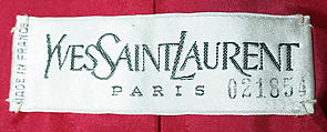 Evening suit, Yves Saint Laurent (French, founded 1961), cotton, glass, French