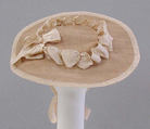 Hat, raffia, silk, British