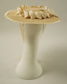Hat, raffia, silk, British