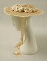 Hat, raffia, silk, British