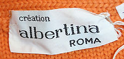 Beachwear, Albertina-Roma (Italian, founded 1952), wool, leather, plastic (vinyl), Italian