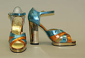 Shoes, Shoe Biz (Italian), leather, plastic (acrylic, cellulose nitrate), Italian