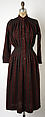 Dress, Claire McCardell (American, 1905–1958), wool, metal, leather, American