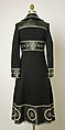 Coat, Stephen Burrows (American, born 1943), wool, leather, metal, American