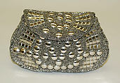 Evening bag, F.T. Slattery and Company, metal, glass, silk, French