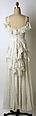 Evening dress, Mainbocher (French and American, founded 1930), cotton, silk, American