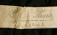 Evening dress, Henriette Favre, silk, cotton, celluloid, French