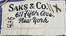 Lounging pajamas, Saks Fifth Avenue (American, founded 1924), cotton, shell, American