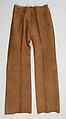 Trousers, Henri Bendel, leather, French