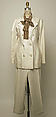 Pantsuit, Yves Saint Laurent French, (a, c) flax; (b) silk, French