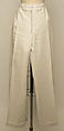 Pantsuit, Yves Saint Laurent (French, founded 1961), (a, c) flax; (b) silk, French