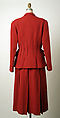 Suit, Elsa Schiaparelli (Italian, 1890–1973), wool, rayon, French