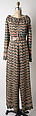 Evening ensemble, Missoni (Italian, founded 1953), synthetic fiber, lurex, silk, plastic (acrylic), Italian