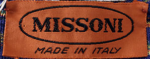 Ensemble, Missoni (Italian, founded 1953), silk, synthetic fiber, plastic, Italian