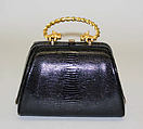 Purse, Morris Moskowitz, leather, metal, American