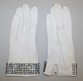 Gloves, Viola Weinberger, leather, glass, metal, American