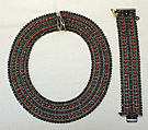 Jewelry set, glass, metal, American