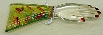 Brooch, plastic, American