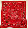 Neckerchief, cotton, metal, American