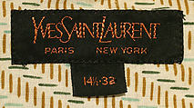 Shirt, Yves Saint Laurent (French, founded 1961), cotton, French