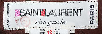Pantsuit, Yves Saint Laurent (French, founded 1961), wool, French