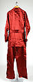 Lounging pajamas, silk, shell, American
