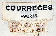 Dress, André Courrèges (French, Pau 1923–2016 Neuilly-sur-Seine), wool, French