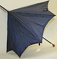 Umbrella, wood, ivory, silk, metal, French