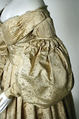 Evening dress, silk, wool, cotton, British