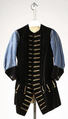 Waistcoat, silk, metal, British