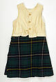 Ensemble, (a) silk, metal
(b) wool, cotton
(c, g) silk
(d, e, i, j) wool
(f) silk
(h) leather, metal, hair
(k, l) metal, glass, Scottish