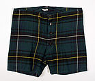 Ensemble, (a) silk, metal
(b) wool, cotton
(c, g) silk
(d, e, i, j) wool
(f) silk
(h) leather, metal, hair
(k, l) metal, glass, Scottish