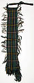 Ensemble, (a) silk, metal
(b) wool, cotton
(c, g) silk
(d, e, i, j) wool
(f) silk
(h) leather, metal, hair
(k, l) metal, glass, Scottish