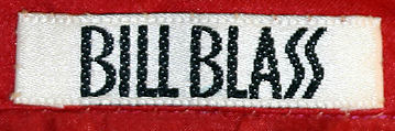 Evening ensemble, Bill Blass Ltd. (American, founded 1970), (a) wool
(b) silk
(c, d)leather
(e, f) silk, leather
(h, i) plastic, glass, American