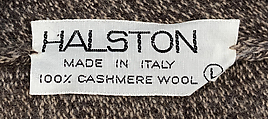 Ensemble, Halston (American, Des Moines, Iowa 1932–1990 San Francisco, California), wool, American