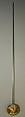 Hatpin, metal, glass, paint, American or European
