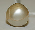 Hatpin, metal, abalone, silver, American or European