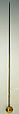 Hatpin, metal, glass, paint, American or European
