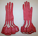 Gloves, leather, probably French