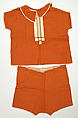 Ensemble, linen, probably French