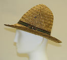 Hat, straw, cotton, American