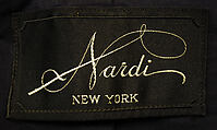 Ensemble, Nardi, Inc., (a, b) wool, silk, metal
(c) straw, silk, American