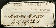 Wedding ensemble, (a, b) Paul Portes, Paris (French), (a, b) wool; (c, d, g, i–k) cotton; (e, f, l, m) silk; (h) leather; (n) beaver, French