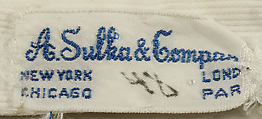 Wedding ensemble, (a, b) Paul Portes, Paris (French), (a, b) wool; (c, d, g, i–k) cotton; (e, f, l, m) silk; (h) leather; (n) beaver, French