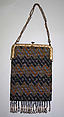 Evening bag, metal, French