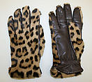 Gloves, fur, leather, wool, British