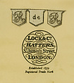 Derby, James Lock & Co. Ltd (British, founded 1676), wool (probably), British