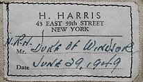 Suit, H. Harris (American), wool, American